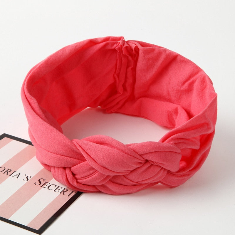 1 PCS Lytwtw's Baby Girl Headband Crossed Knot Infant Newborn Headwear Headwrap Gift Toddlers Bandage Ribbon Hair Accessories