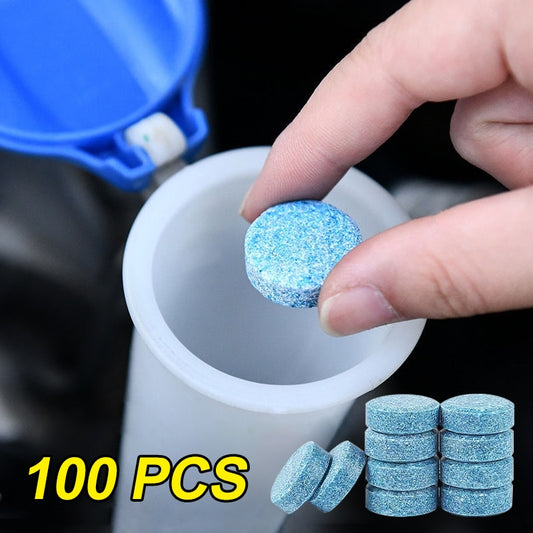10/20/40/100Pcs Solid Cleaner Car Windscreen Wiper Effervescent Tablets Glass Toilet Cleaning Car Accessories