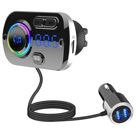 Cross-border Wholesale QC3.0 Fast Charge Car Bluetooth MP3 Handfinder Player Automotive FM Transmitter Atmosphere