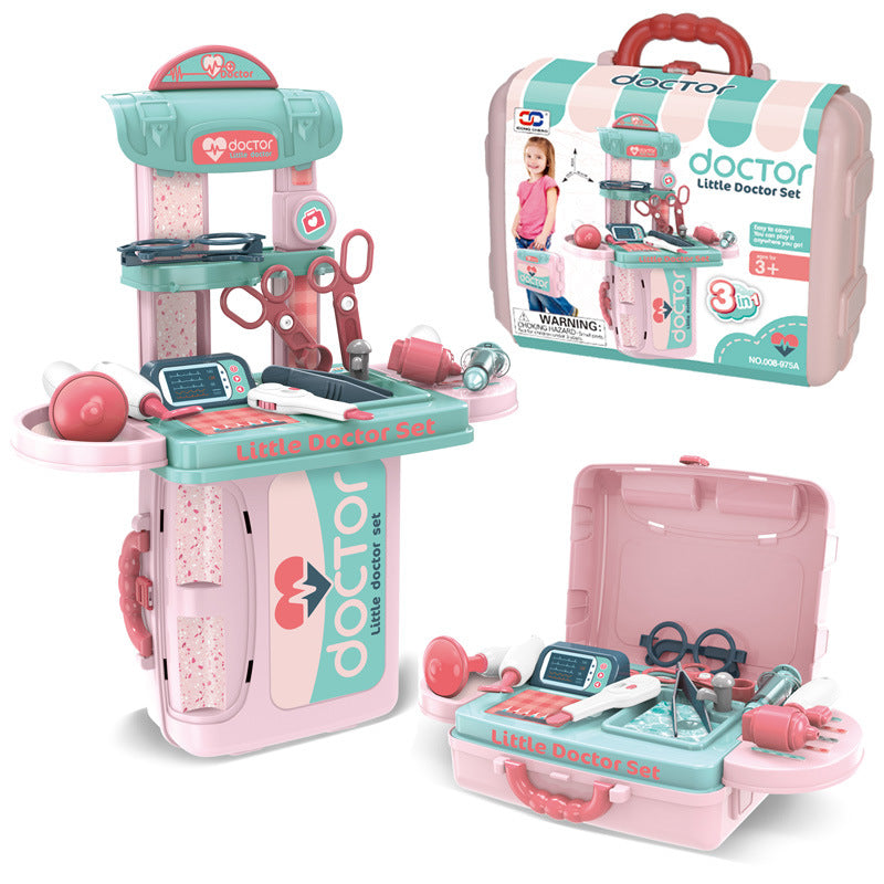 Children's home toy suit parent-child interactive toy kitchen doctor toy tool makeup table suitcase