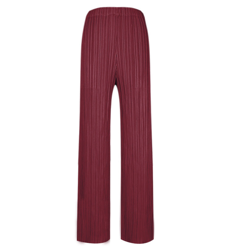 2021 Sanshui Classic pleated god pants female loose comfortable straight pants casual pants women's trousers female fashion 9 colors