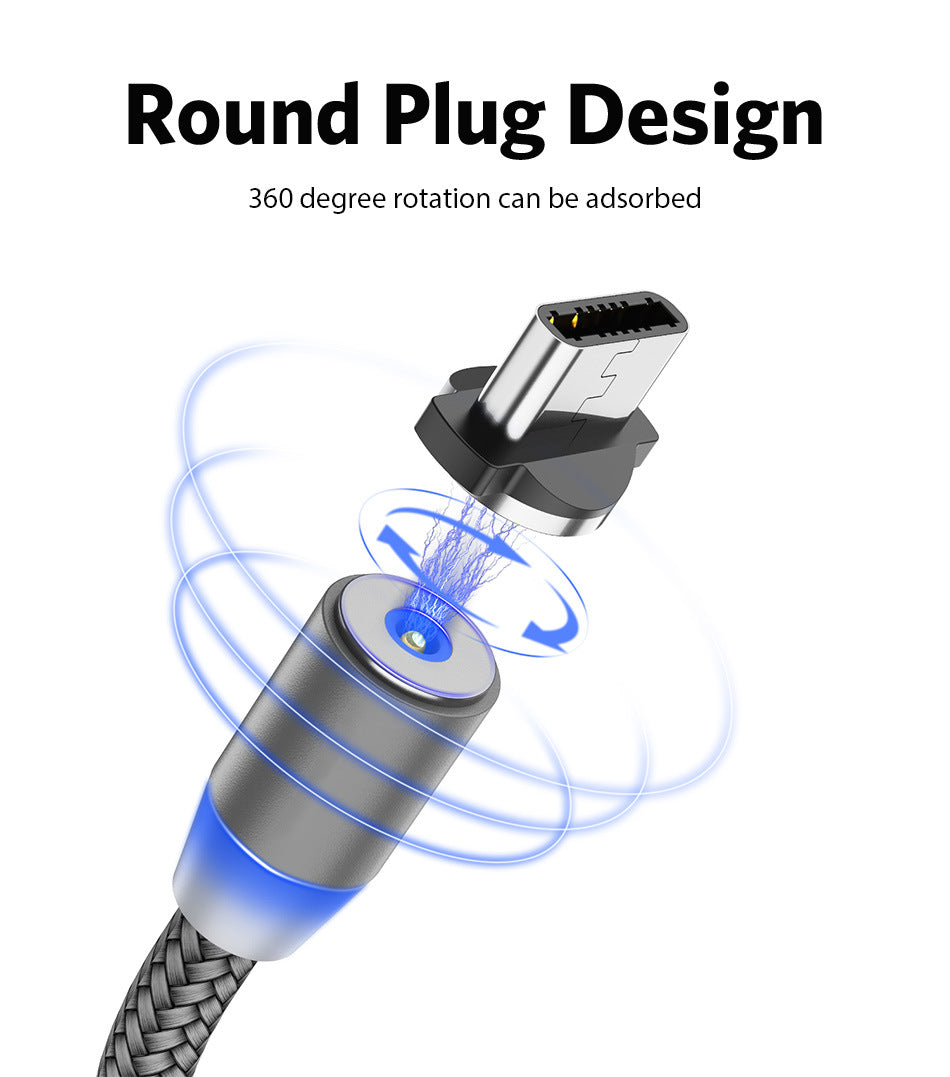 USLION magnetic suction data cable neutral custom data cable three-in-one blind suction charging cable suitable for Apple Type-C