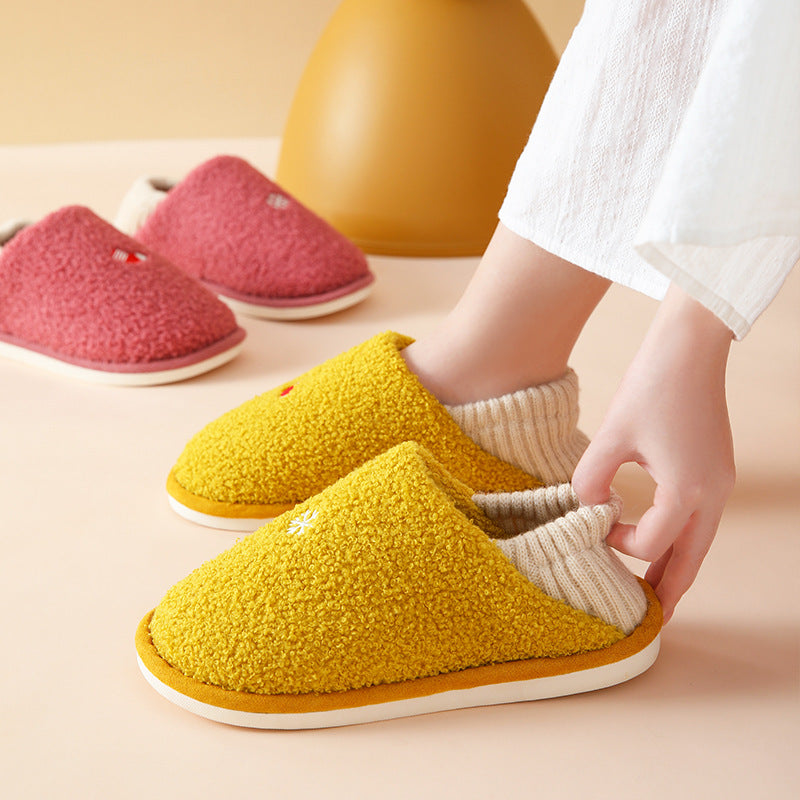 October monthly shoes cotton slippers female autumn and winter bag with postpartum soft bottom winter maternal maternal home slippers