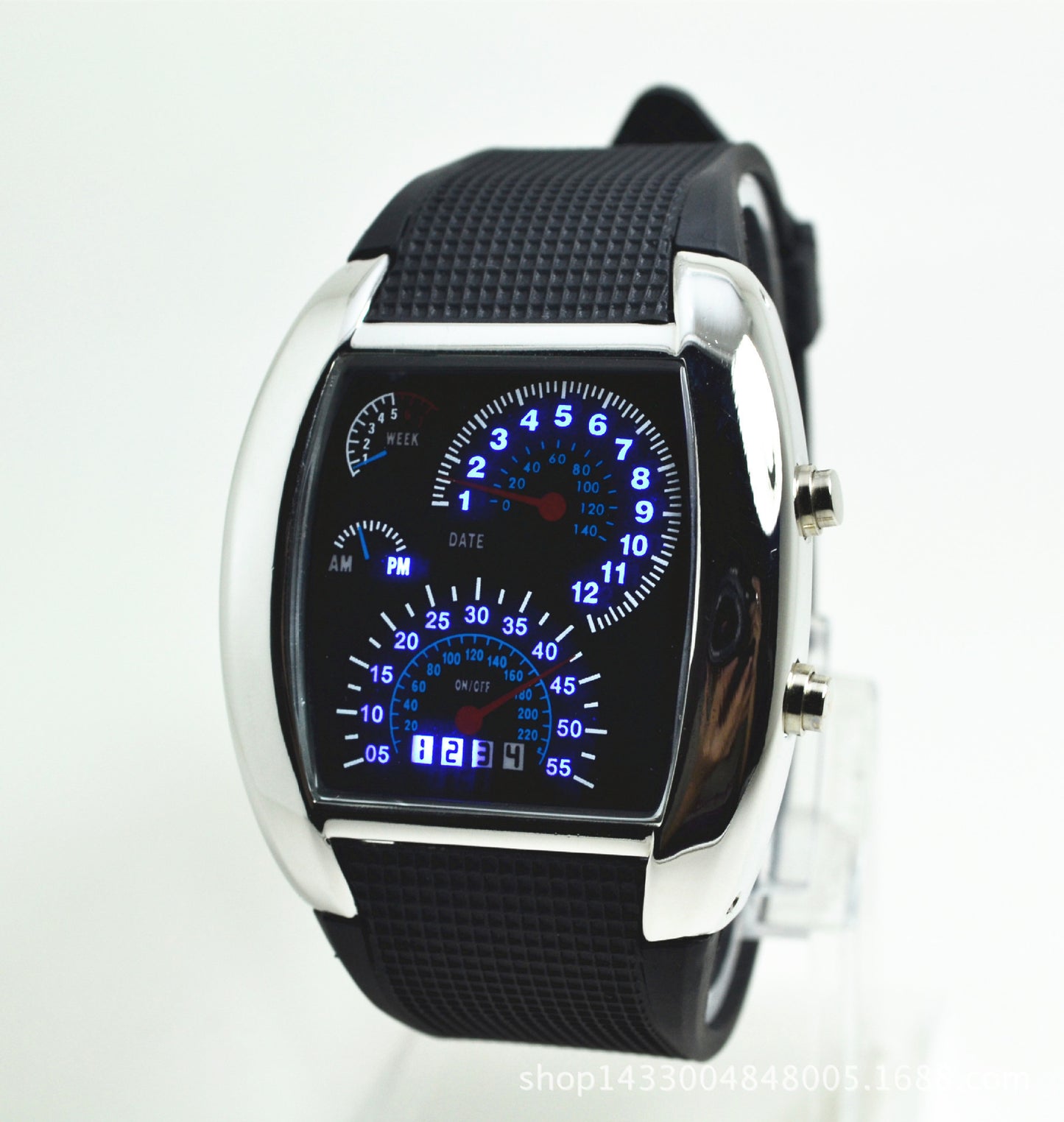 Foreign trade cross-border LED electronic explosion models aviation watch men's square sports dashboard creative watch factory