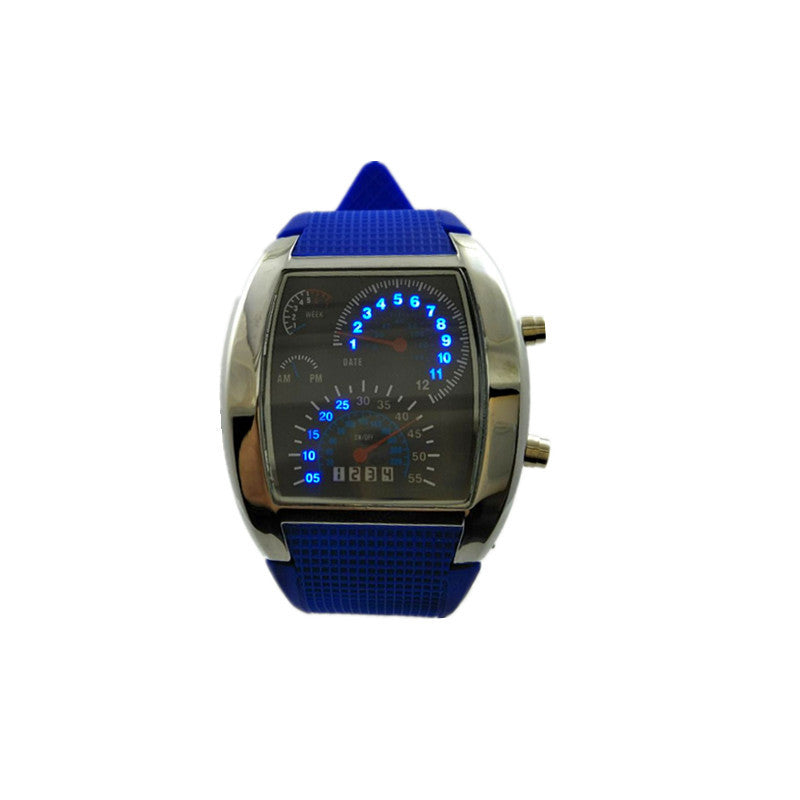 Foreign trade cross-border LED electronic explosion models aviation watch men's square sports dashboard creative watch factory