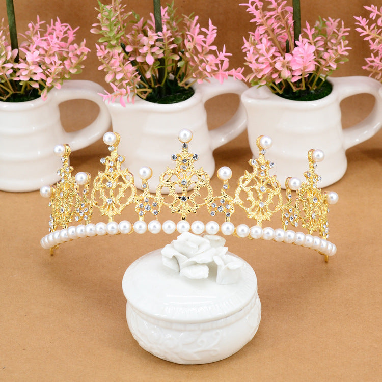 Bride Crown Baby Wing Crown Head Decoration Birthday Cake Crown Decorative Princess Lace Crown Shrou Wholesale