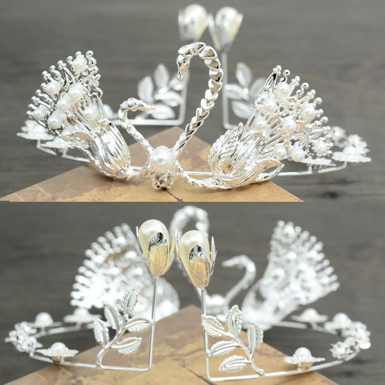 Bride Crown Baby Wing Crown Head Decoration Birthday Cake Crown Decorative Princess Lace Crown Shrou Wholesale