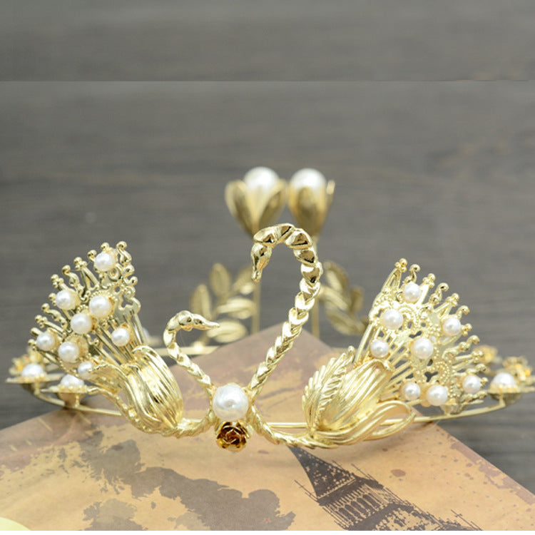 Bride Crown Baby Wing Crown Head Decoration Birthday Cake Crown Decorative Princess Lace Crown Shrou Wholesale