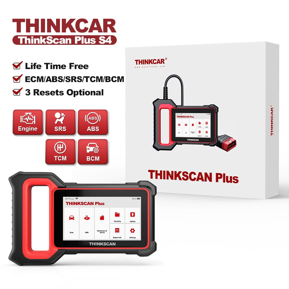 THINKCAR Thinkscan Plus S7 S4 Obd2 Scanner Car Diagnostic Tool Automotivo Intelligent System Diagnosis Code Reader 28 Reset