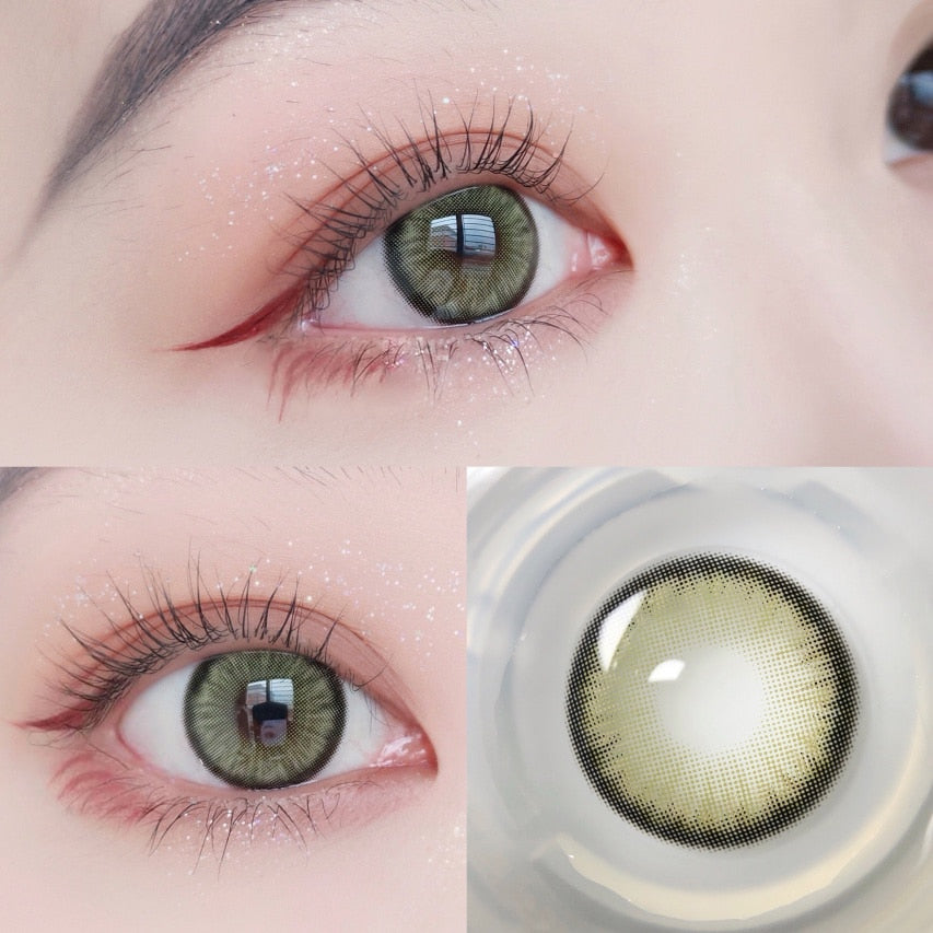 Bio-essence 1 Pair Colored Contact Lenses for Eyes Blue Lenses Green Eye Lenses Gray Lenses Natural Lenses  Fashion Lenses