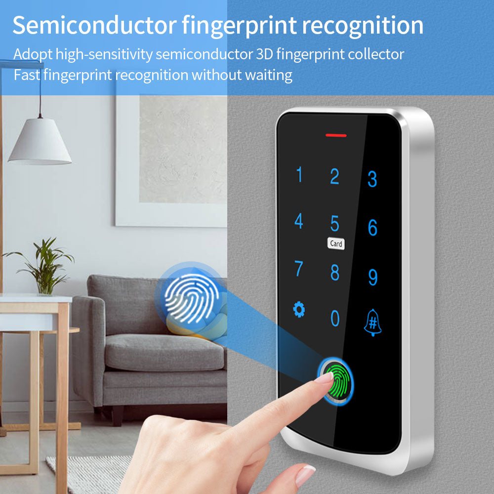 NFC Bluetooth Tuya APP Backlight Touch 13.56Mhz RFID Card Access Control Keypad Door Lock Opener WG Output  IP66 Watreproof