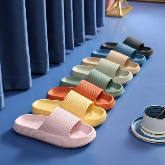 Thick Platform Horsehold Cloud Slippers Women Indoor Bathroom Slides Soft EVA Anti-Slip Home Floor Slides Ladies Summer Shoes