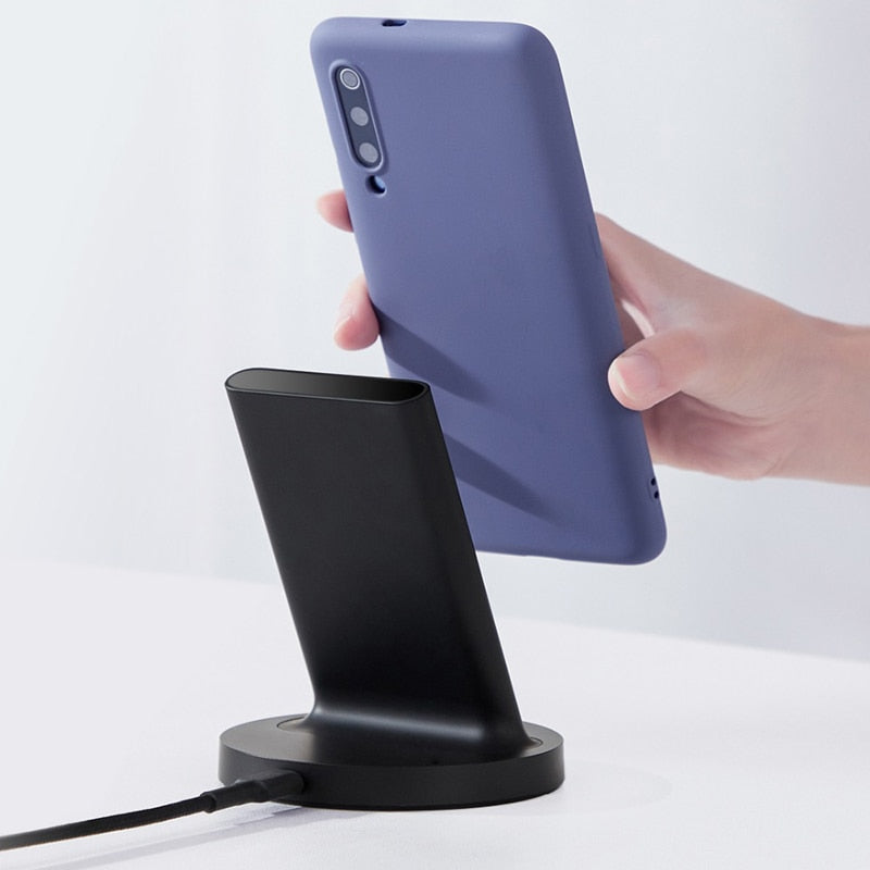 Xiaomi Vertical Wireless Charger 20W/55W Max Flash Charging Qi Compatible Multiple Safe Stand Horizontal for Mi 9 (20W) MIX 2S