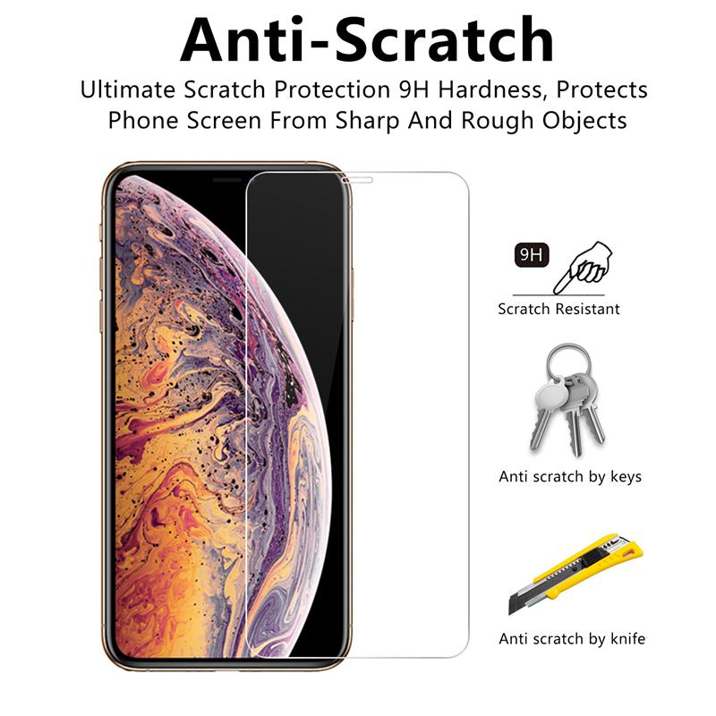 3PCS Full Cover Tempered Glass On the For iPhone 7 8 6 6s Plus X Screen Protector On iPhone X XR XS MAX SE 5 11 12 13 Pro Glass