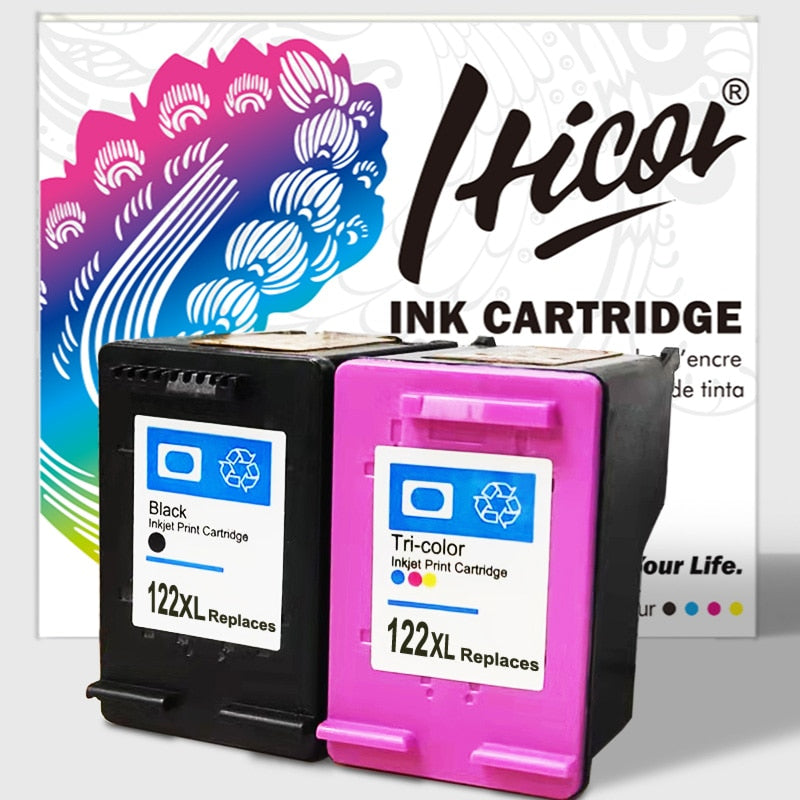 Hicor Remanufactured 122 XL Replacement for HP 122XL Ink Cartridge for Deskjet 1000 2050 3050 Laser Printer