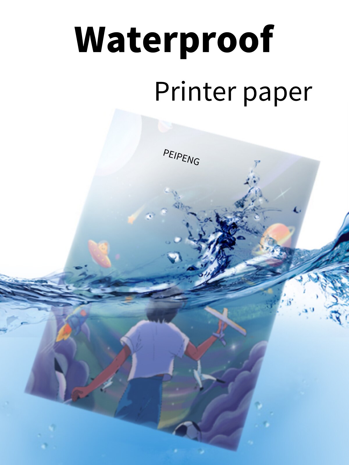 A4 printer paper Transparent Printable Vinyl Sticker Waterproof Self-Adhesive paper 210*297mm for For Inkjet and laser Printer