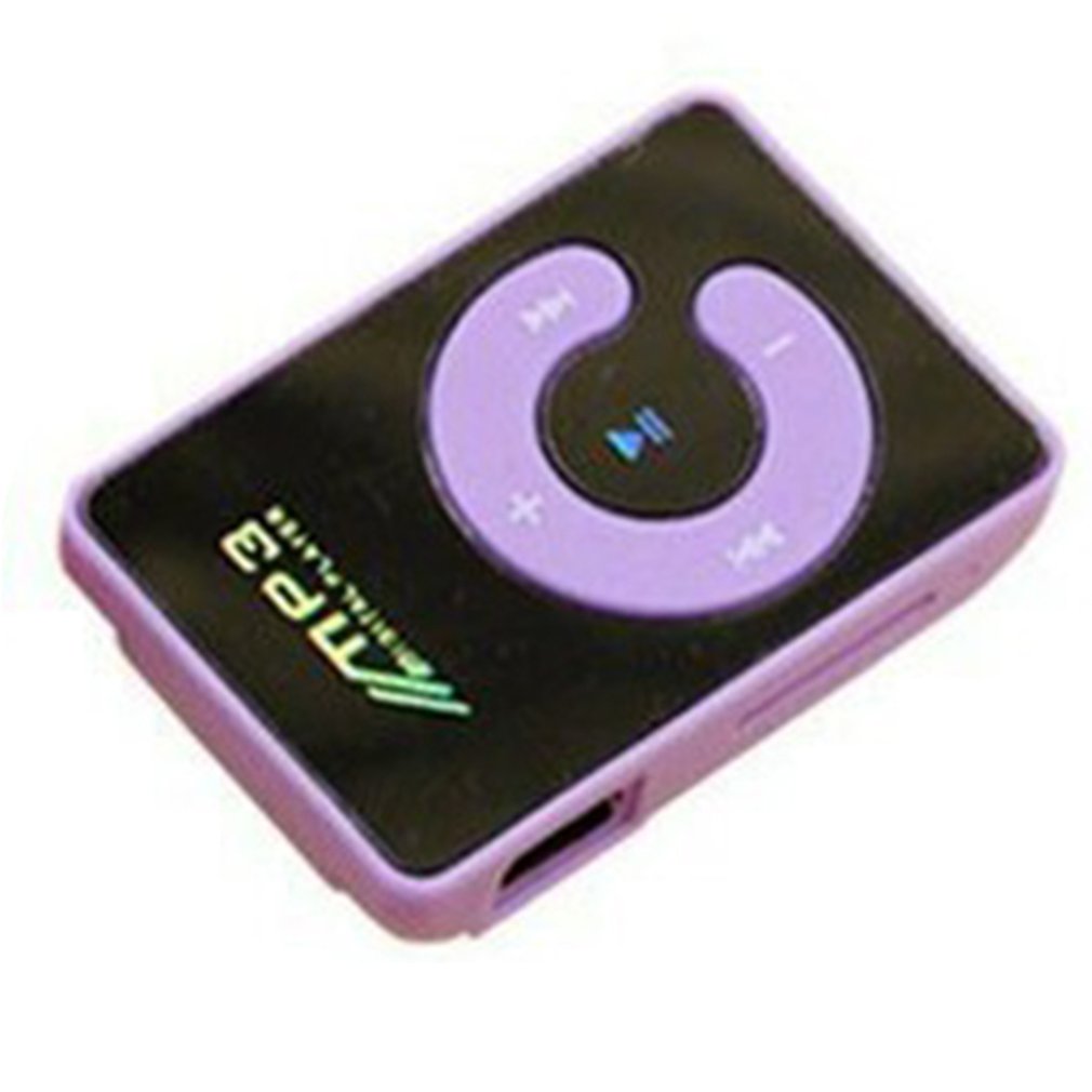 Portable Mini Mirror Clip MP3 Player Music Media Support Micro SD TF Card Fashion Hifi MP3 for Outdoor Sports