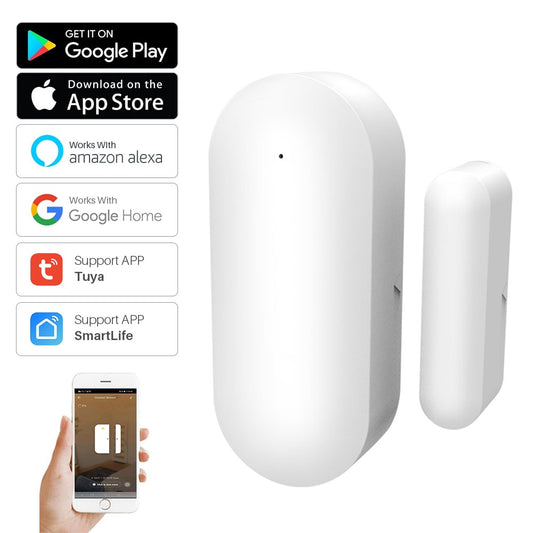 Tuya Smart WiFi Door Sensor Smart Door Open/Closed Detectors Wifi Window Sensor Smartlife APP Work With Google Home Alexa