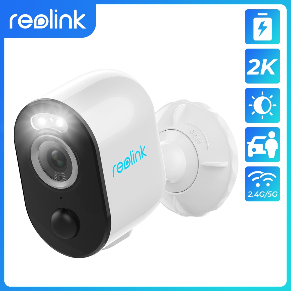 Reolink Argus 3 Pro Rechargeable Battery Camera 2.4G/5Ghz WiFi 4MP Human/Car Detection 2-way Audio Spotlight Smart Home Cam