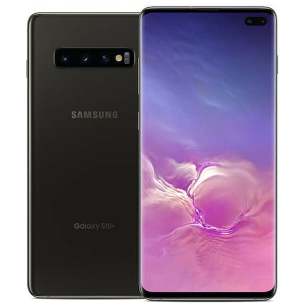 Original Unlocked Samsung Galaxy S10 Plus Octa-core 6.4``8GB RAM 128GB ROM 16MP Triple Camera LTE Fingerprint Android Cellphone