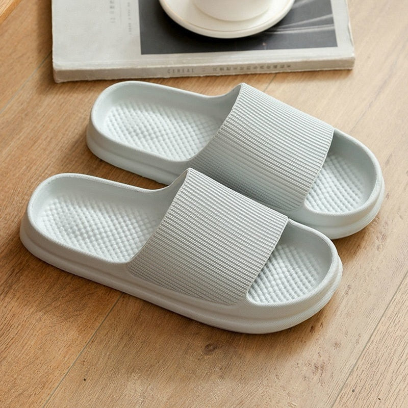 Thick Platform Bathroom Home Slippers Women Fashion Soft Sole EVA Indoor Slides Woman Sandals 2021 Summer Non-slip Flip Flops