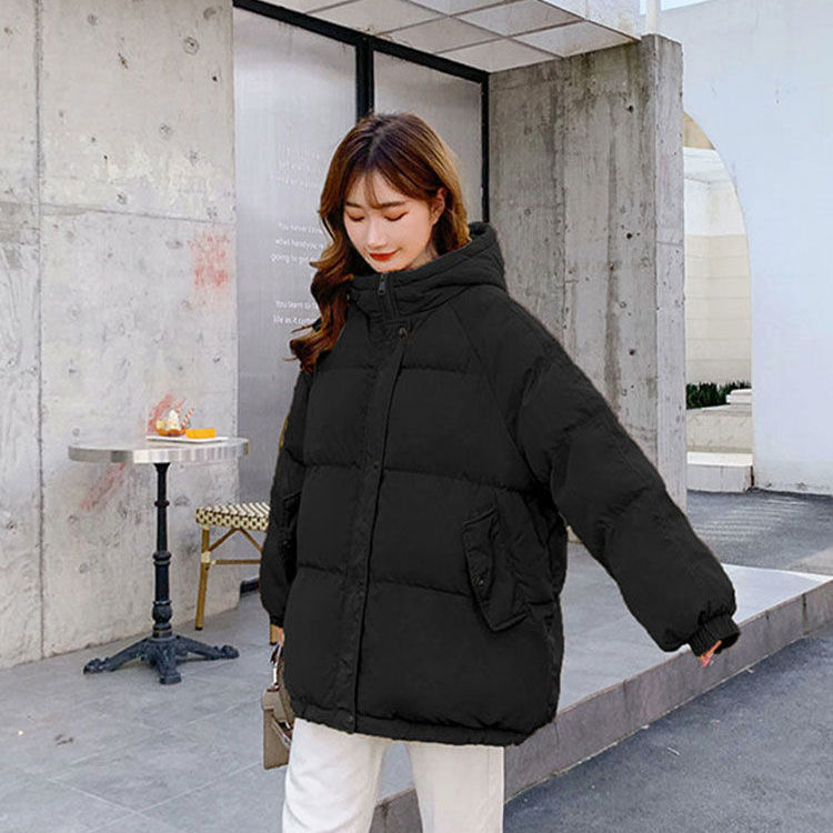 Aelegantmis Women Thicken Warm Parka Coat Loose Oversized Women's Winter Bread Coat Hooded Outwear Padded Woman Parkas Jackets