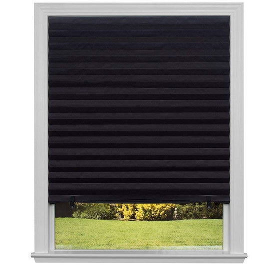 Adhesive Window Shades Non-woven Fabric Pleated Zebra Blinds Roller Room Blackout Curtain for Bedroom Living Room Balcony