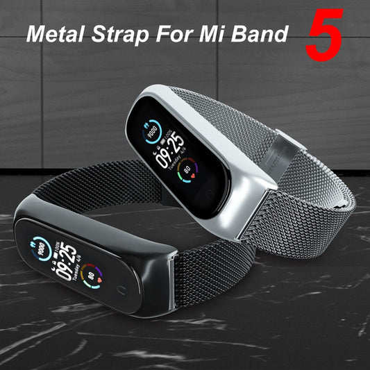 Strap For Xiaomi Mi Band 6 5 Wrist Metal Bracelet Screwless Stainless Steel MIband for Mi Band 6 5 Strap Wristbands Pulseira