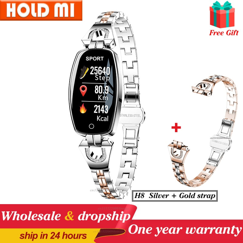 2021 H8 and H8 pro Women Smartwatch Heart Rate Monitor Blood Pressure Smart watch Band  Fitness Tracker lady bracelet Wristband