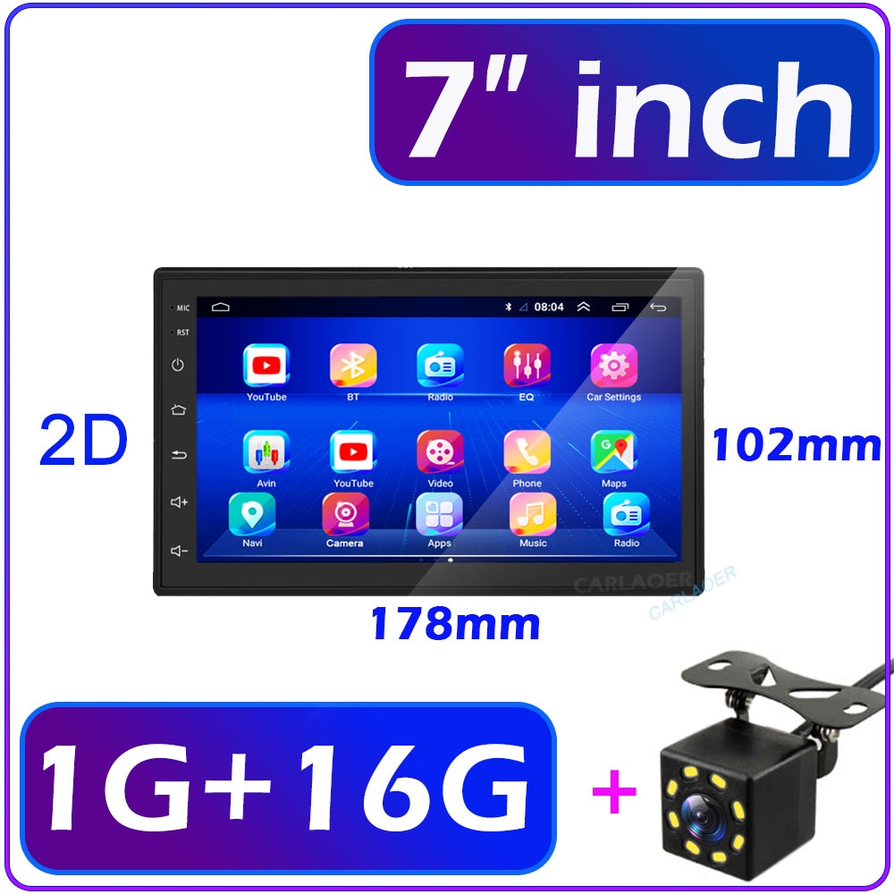 2 Din Android 7 9 10 Inch Car Multimedia Video Player Universal 2DIN Stereo Radio GPS For Volkswagen Nissan Hyundai Kia Toyota