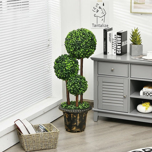 Artificial Topiary Triple Ball Tree