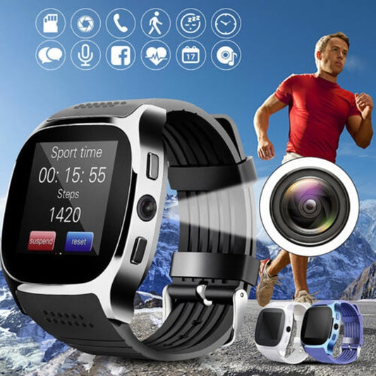 T8  Smartwatch Intelligent Bluetooth Sport Smart Watch T8 Pedometer For Phone Android Wrist Watch Support SIM TF Card Call