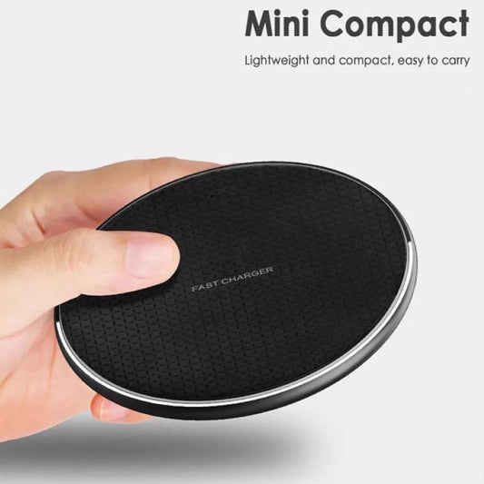 Round Wireless Ultra-Thin Charger New Product 10W Aluminum Alloy Mobile Phone Wireless Charger Gift Android Apple Universal