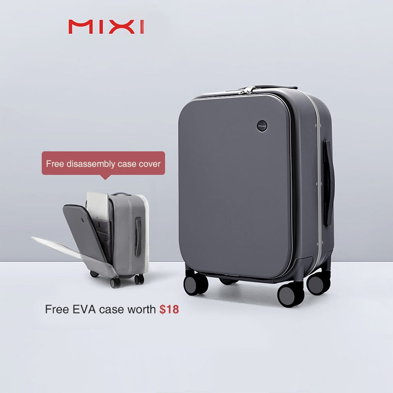 Mixi Patent Design Aluminum Frame Suitcase Carry On Rolling Luggage Beautiful Boarding Cabin 18 20 24 Inch M9260