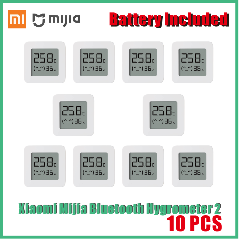 2020New 1-10pcs Xiaomi Mijia Bluetooth Thermometer 2 Wireless Smart Electric Digital Hygrometer Thermometer Work with Mijia APP