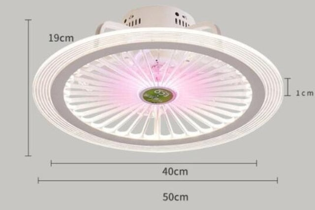 Acrylic intelligent ceiling fan lamp modern design led creative lamp bedroom study restaurant three color remote control ceiling