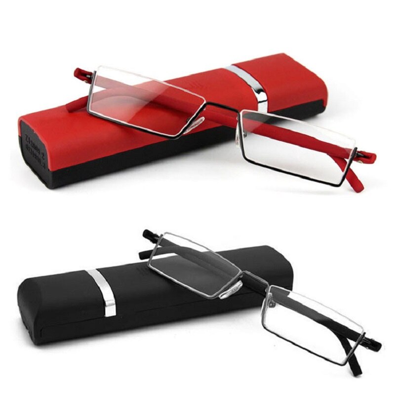 Comfy Light Half Frame Reading Glasses TR90 Resin Foldable Presbyopic Glasses Unisex For Women&Men Fashion with Eyewear Case