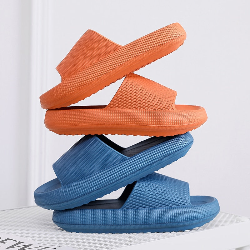 Thick Platform Horsehold Cloud Slippers Women Indoor Bathroom Slides Soft EVA Anti-Slip Home Floor Slides Ladies Summer Shoes