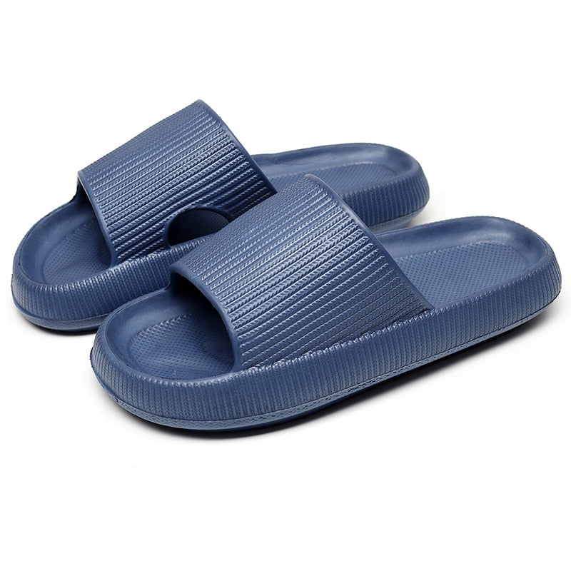 Thick Platform Horsehold Cloud Slippers Women Indoor Bathroom Slides Soft EVA Anti-Slip Home Floor Slides Ladies Summer Shoes