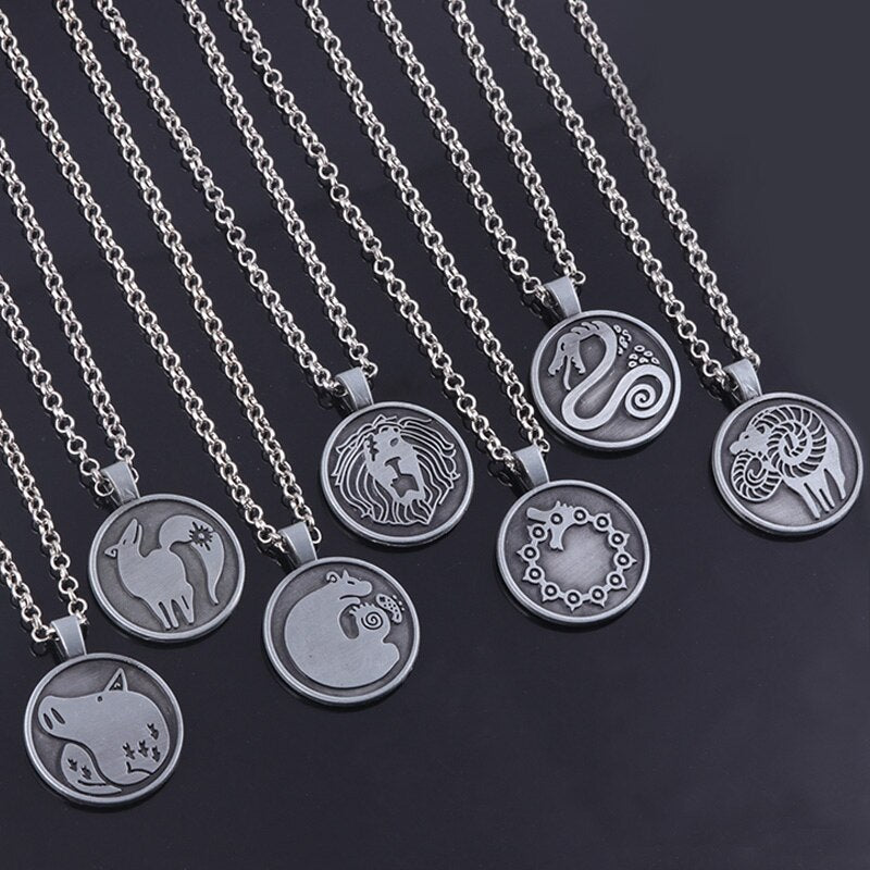 The Seven Deadly Sins Necklace Nanatsu no Taizai Meliodas Diane Escanor Merlin Ban King Gowther Tattoos Pendant Necklace Jewelry