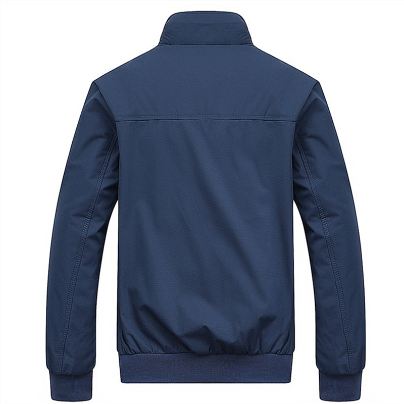 2021 Spring Autumn Casual Solid Fashion Slim Bomber Jacket Men Overcoat New Arrival Baseball Jackets Men's Jacket M-6XL Top