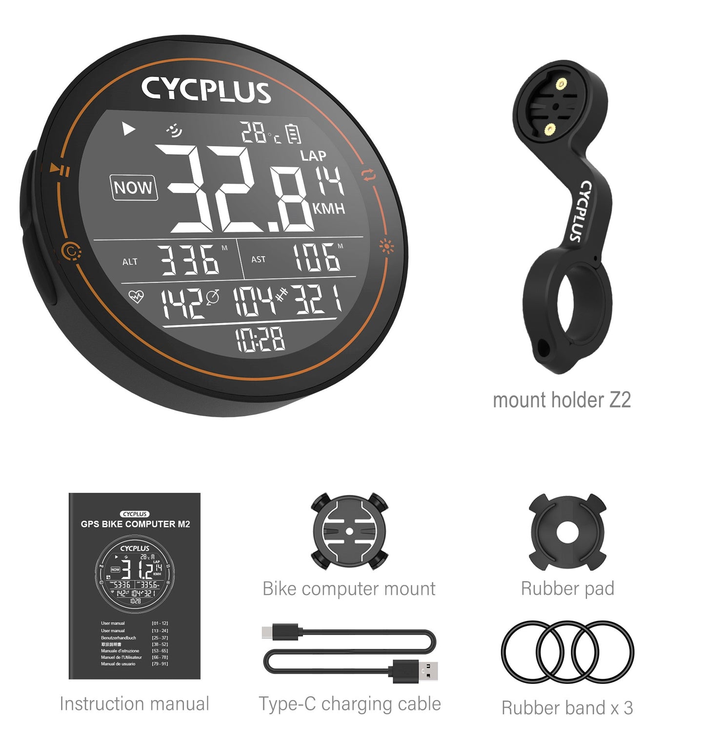 CYCPLUS M2 Wireless GPS Bicycle Computer ANT+ Bluetooth Cycling Road Bike MTB Waterproof Speed Meter Cadence Power Accessories