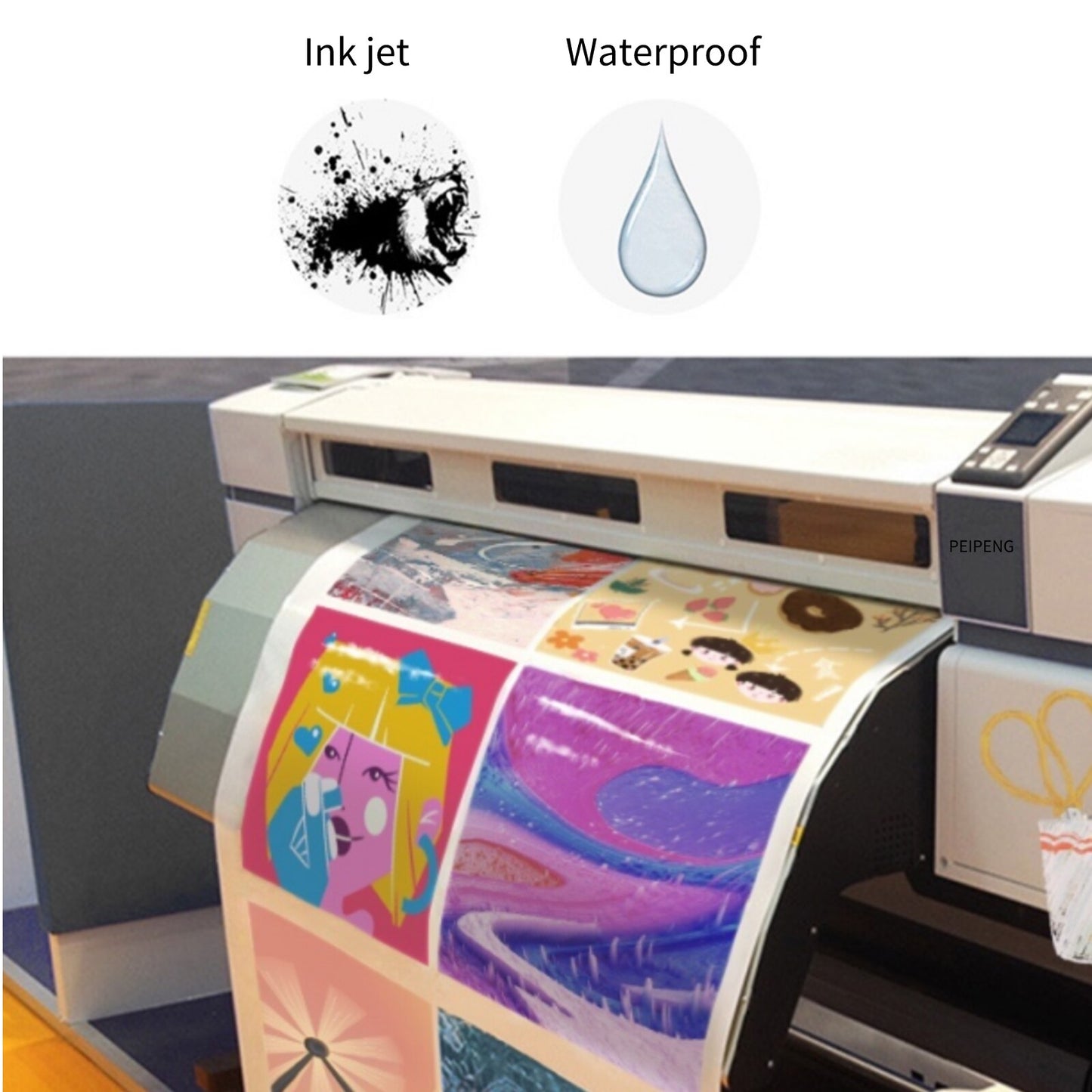 A4 printer paper Transparent Printable Vinyl Sticker Waterproof Self-Adhesive paper 210*297mm for For Inkjet and laser Printer