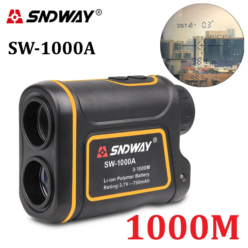 SNDWAY Telescope Laser Range Finder Digital Distance Meter Hunting Monocular Golf Rangefinder LCD Display Roulette Tape Measure