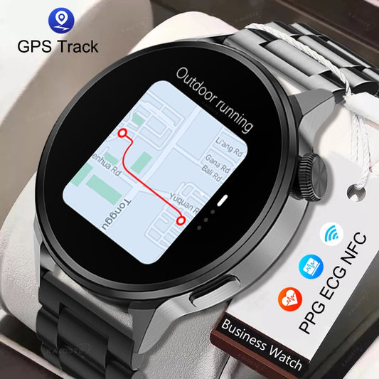 2022 New NFC Smart Watch Men Smart Bluetooth Call Sport GPS Track Smartwatch Women Heart Rate ECG PPG Smartwatch For Android ios