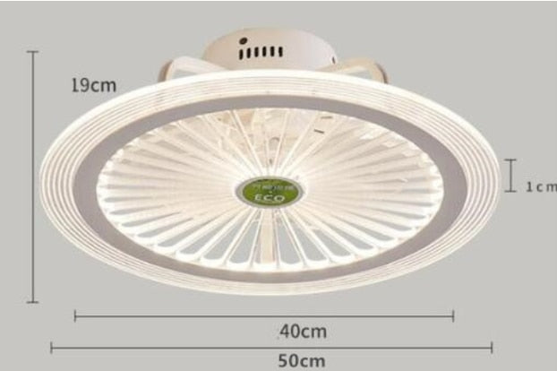 Acrylic intelligent ceiling fan lamp modern design led creative lamp bedroom study restaurant three color remote control ceiling