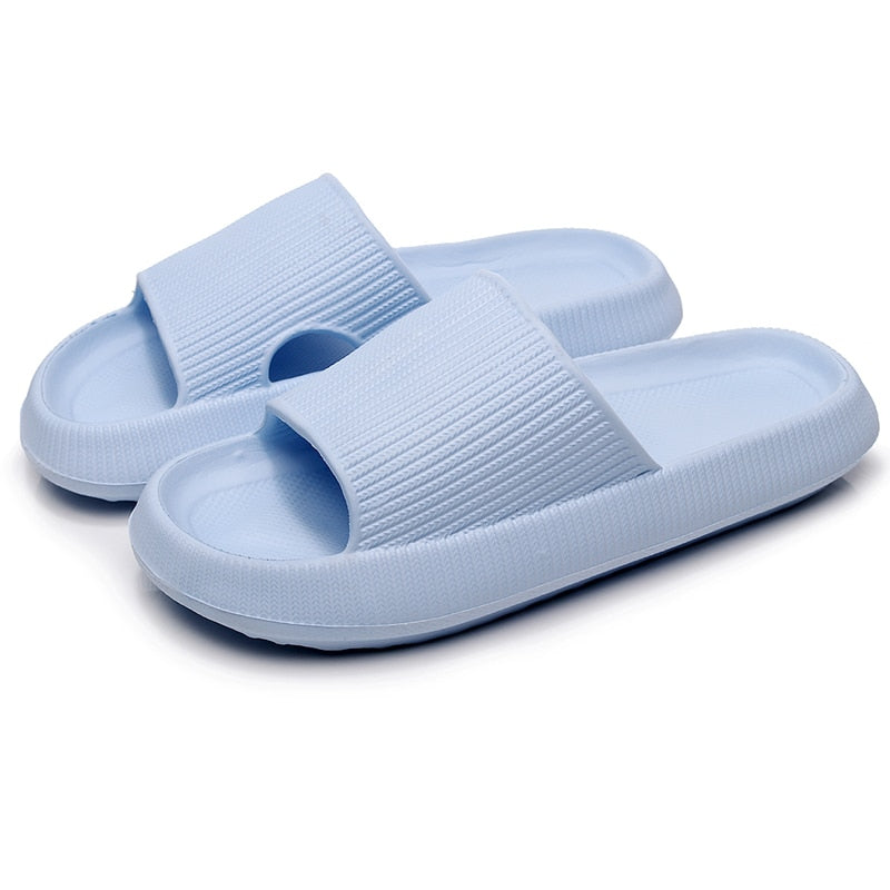 Thick Platform Horsehold Cloud Slippers Women Indoor Bathroom Slides Soft EVA Anti-Slip Home Floor Slides Ladies Summer Shoes