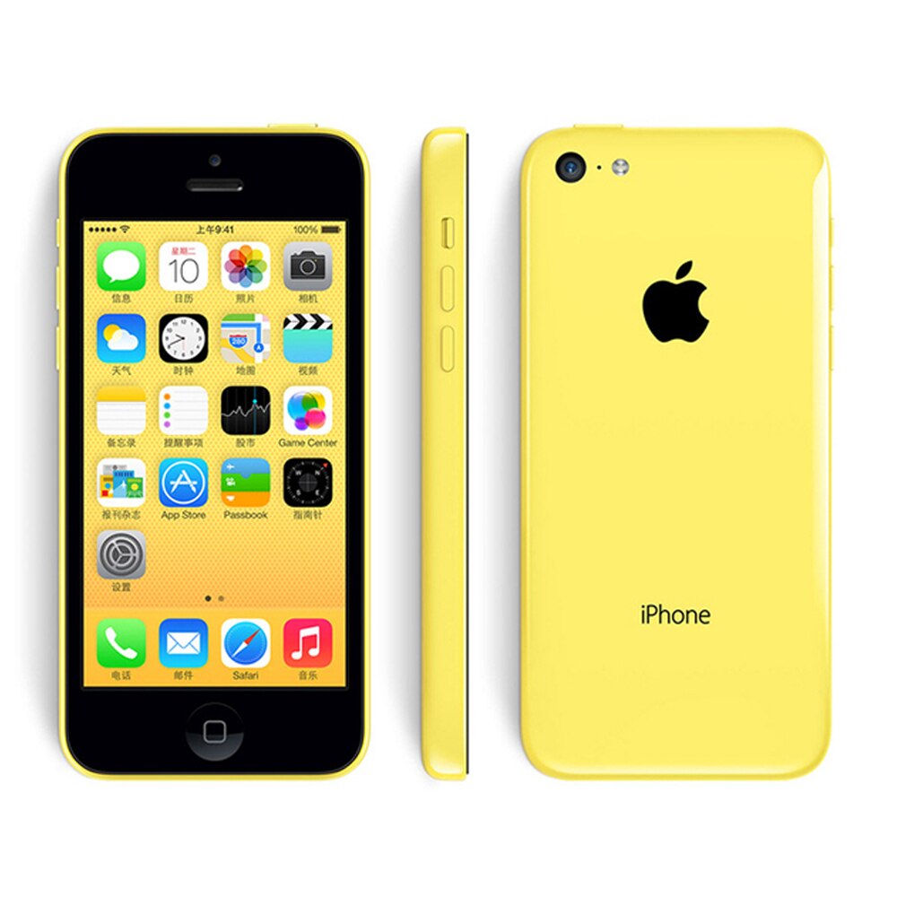 Original Apple iPhone 5C 3G Mobile Phone 4.0 Display Dual Core CellPhone 8GB/16GB/32GB ROM WCDMA Used WIFI GPS IOS SmartPhone