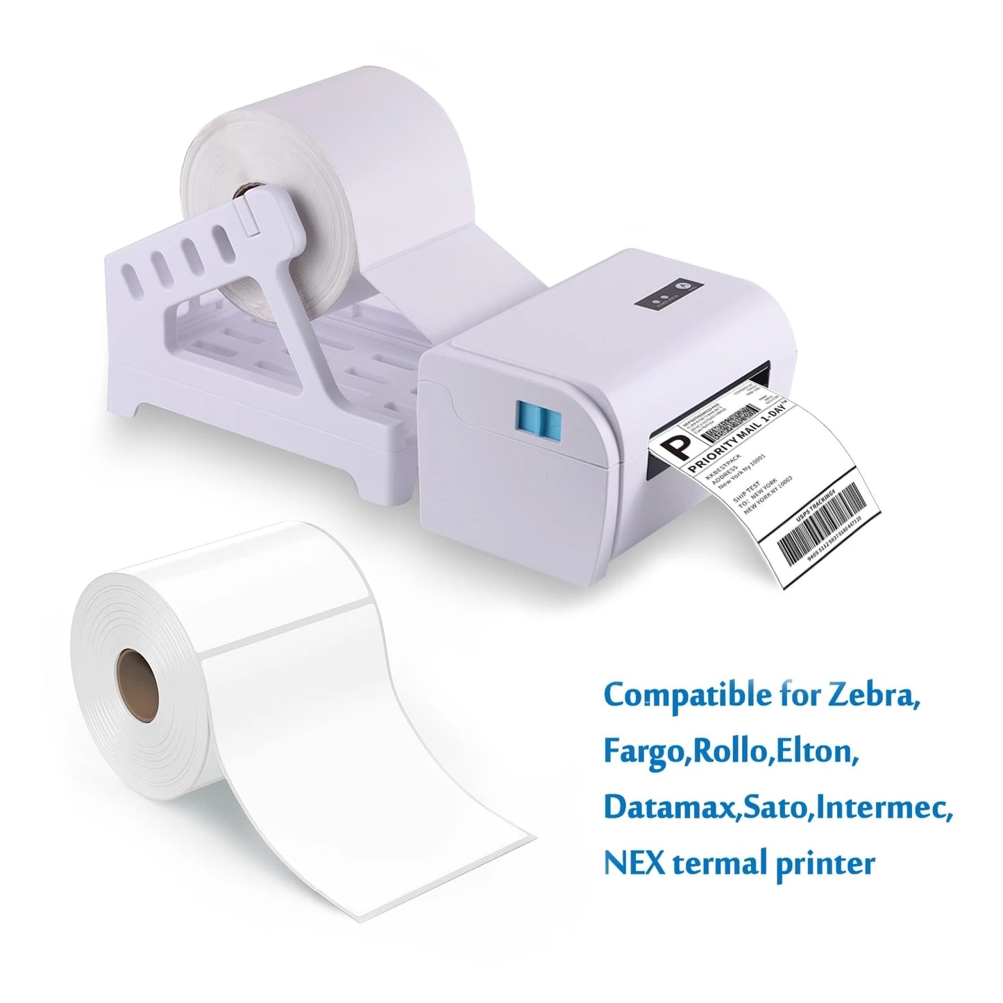 Thermal Shipping Labels 4X6in Shipping Label paper rolls 500 page for thermal printer Compatible Zebra Sticker Printer lable