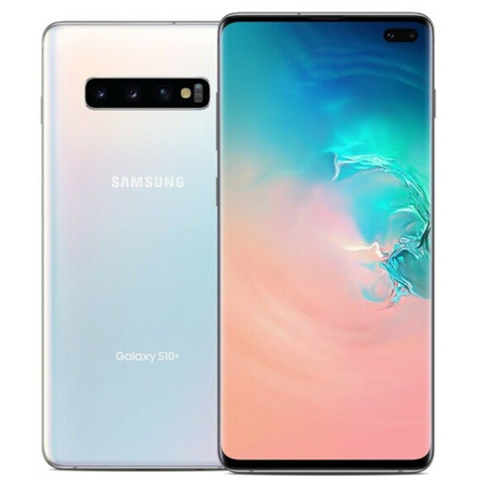 Original Unlocked Samsung Galaxy S10 Plus Octa-core 6.4``8GB RAM 128GB ROM 16MP Triple Camera LTE Fingerprint Android Cellphone